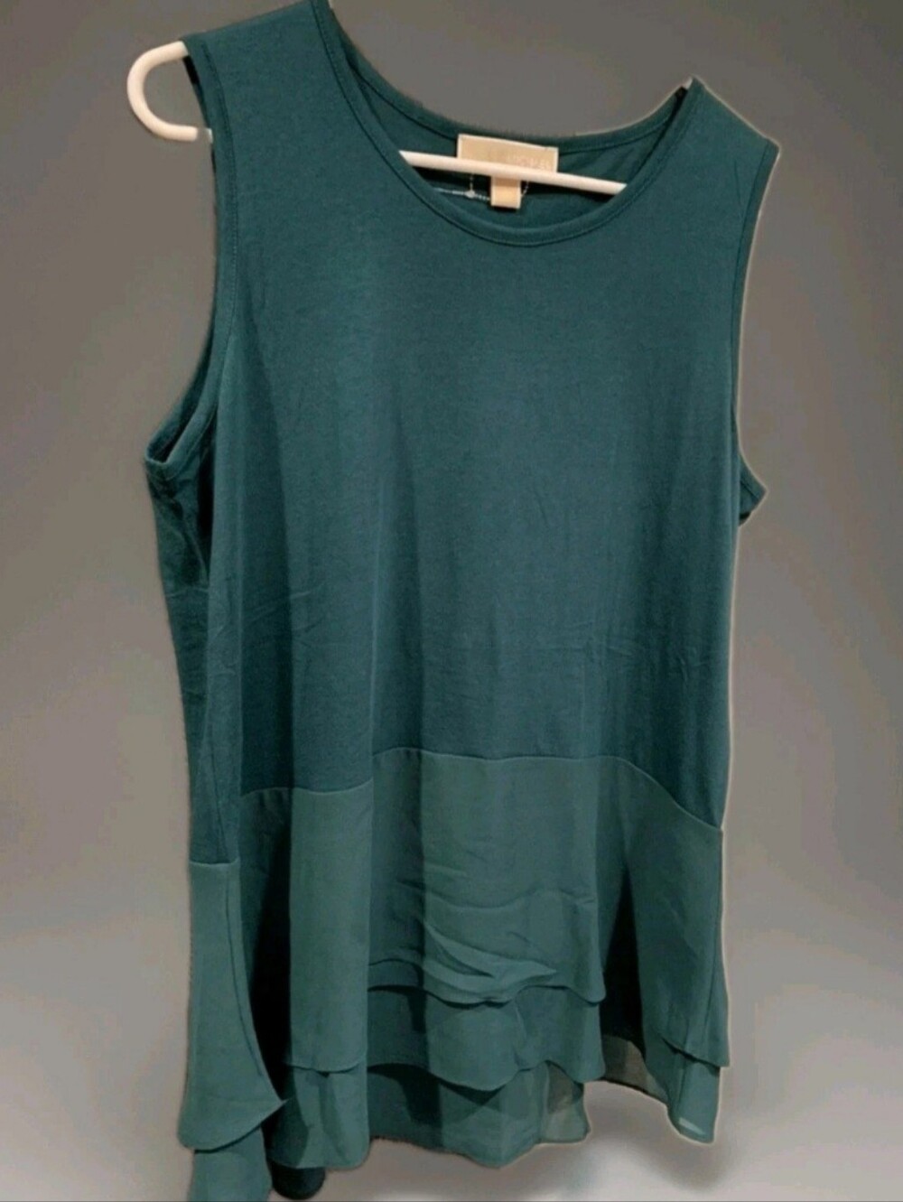 Michael Kors Double-Hem Sleeveless Top Green Size XL - Picture 9 of 9